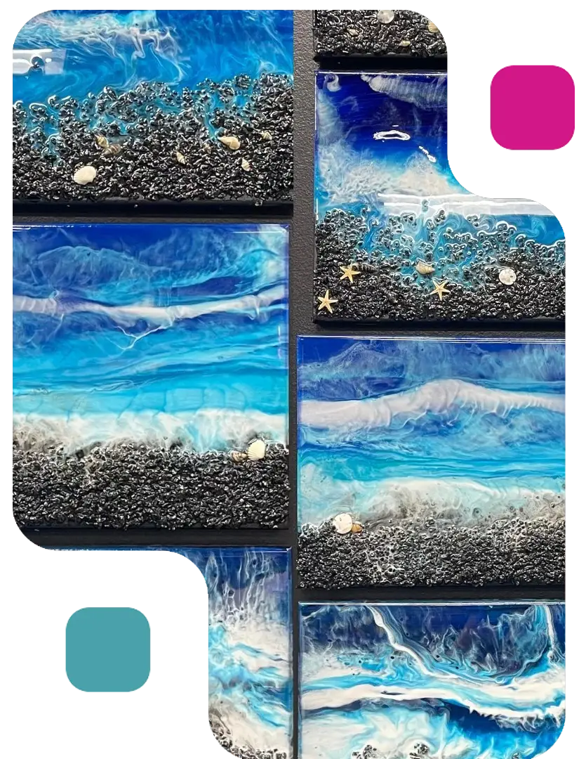 Resin Beach Scene